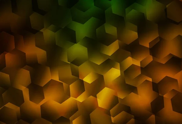 Tmavě Zelená Žluté Vektorové Polygonové Abstraktní Pozadí Vzorek Mnohoúhelníkovými Tvary — Stockový vektor