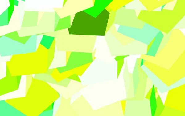 ライトグリーン 六角形の黄色のベクトル背景 カラフルな六角形のセットでイラスト あなたの広告 小冊子のパターン — ストックベクタ