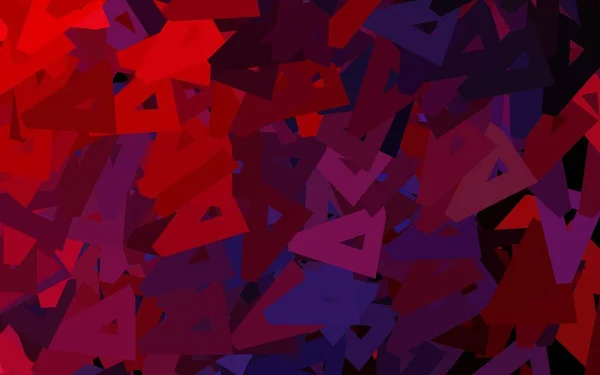 Rosa Oscuro Fondo Vector Rojo Con Líneas Triángulos Ilustración Con — Vector de stock