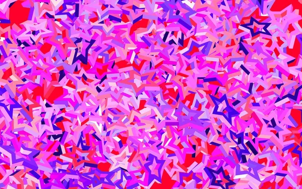 Roxo Claro Layout Vetor Rosa Com Estrelas Brilhantes Ilustração Colorida — Vetor de Stock