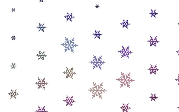 Rosa Claro Diseño Vectorial Verde Con Copos Nieve Brillantes Estrellas — Archivo Imágenes Vectoriales