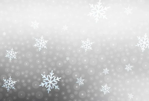 Hellgraue Vektorkulisse Urlaubsstil Illustration Mit Gefälle Weihnachtskugeln Schneeflocken Muster Für — Stockvektor