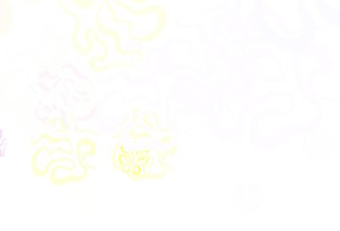 Açık pembe, rastgele şekilli sarı vektör deseni. Modern tarzda değişen renkli kaotik formlar. Bir cep telefonu için arka plan.