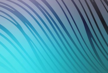 Açık Pembe, mavi çizgili vektör arkaplan. Eğri şekilli yepyeni renkli bir tasvir. Posterler ve afişler için iş tasarımı.