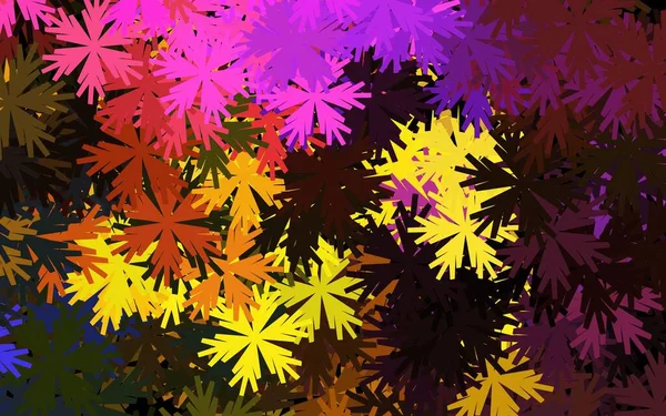 Sötét Multicolor Vektor Természetes Háttér Virágokkal Modern Absztrakt Illusztráció Virágokkal — Stock Vector