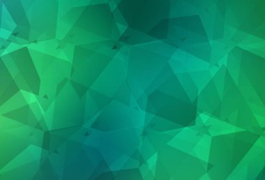 Çok gen şekilli açık yeşil vektör arkaplanı. Modern tarzda değişen renkli kaotik formlar. Kartvizitiniz için modern tasarım.