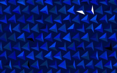 Çokgen biçimli koyu mavi vektör arkaplan. Renkli üçgenli modern soyut illüstrasyon. Web siteniz için basit tasarım.