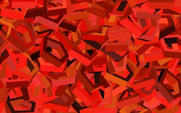 Vermelho Escuro Modelo Vetor Amarelo Estilo Hexagonal Glitter Ilustração Abstrata — Vetor de Stock