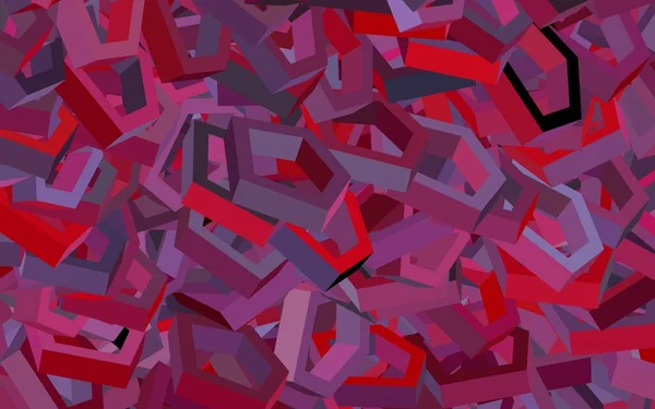Mörkrosa Röd Vektor Layout Med Sexkantiga Former Illustration Färgade Hexagoner — Stock vektor