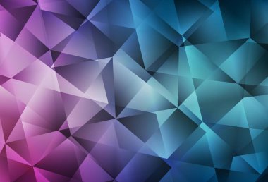 Açık mavi, kırmızı vektör soyut mozaik arkaplan. Üçgenli modern soyut çizim. İşiniz için yepyeni bir tasarım..