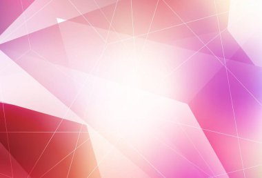 Açık kırmızı, üçgen biçiminde sarı vektör dokusu. Üçgen şekilli ışıltılı soyut çizimler. Bir cep telefonu için arka plan.