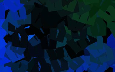 Koyu mavi, renkli altıgenli yeşil vektör dokusu. Renkli altıgenli bir resim seti. İş ilanınız için tasarım.