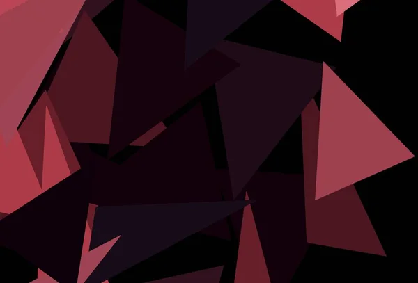Rosa Oscuro Plantilla Vector Rojo Con Cristales Triángulos Gradiente Abstracto — Archivo Imágenes Vectoriales
