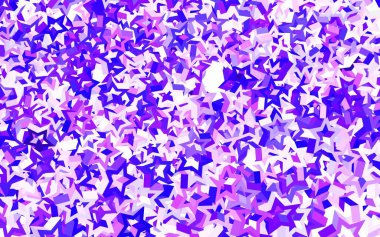 Açık Mor, güzel yıldızlı pembe vektör dokusu. Renkli yıldızlı soyut çizimler. Astronomi web siteleri için desen.