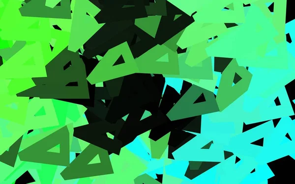 Темно Зеленый Векторный Фон Треугольниками Иллюстрация Набором Красочных Треугольников Современный — стоковый вектор
