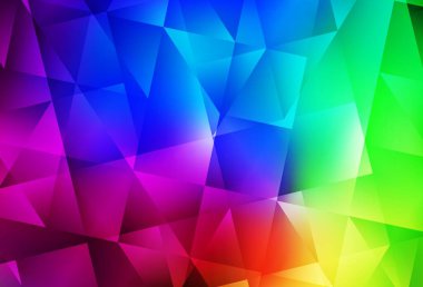 Dark Multicolor vektörü üçgen arka plan parlıyor. Origami stilinde gradyan ile yaratıcı geometrik illüstrasyon. Web siteniz için yeni bir doku.