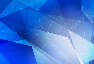 Işık Mavisi vektör arkaplanı çizgiler, üçgenler. Soyut üçgenli dekoratif tasarım. Web siteniz için basit tasarım.