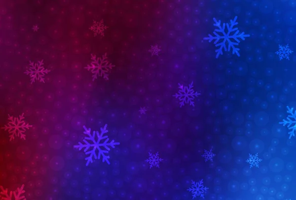 ダークブルー カーニバルスタイルのレッドベクトルテンプレート Xmasボール 雪のフレークでXmasスタイルでデザイン 文法サイトのパターン — ストックベクタ