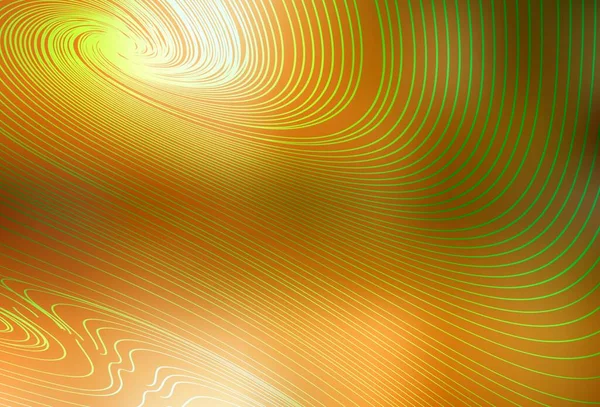 Светло Оранжевый Вектор Изогнутыми Линиями Образец Красочными Линиями Формами Новая — стоковый вектор
