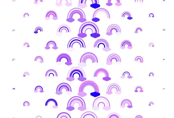 Светло Фиолетовый Розовый Фон Радужными Сиропами Красочные Символы Красочной Радуги — стоковый вектор