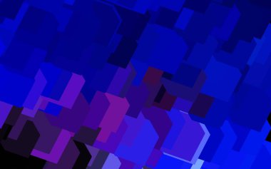 Koyu pembe, çizgileri, dikdörtgenleri olan mavi vektör düzeni. Soyut stil ve dikdörtgenlerle dekoratif tasarım. Reklamlar için desen.