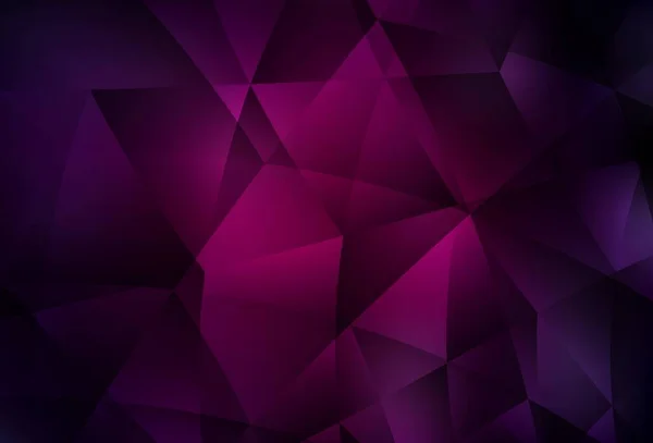 Dark Pink Vector Bajo Fondo Poli Ilustración Abstracta Moderna Con — Vector de stock