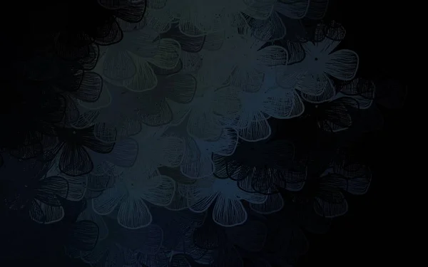 Σκούρο Γκρι Διανυσματικό Σχέδιο Δέντρα Κλαδιά Πολύχρωμη Απεικόνιση Στυλ Doodle — Διανυσματικό Αρχείο
