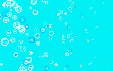 Açık mavi, daireli yeşil vektör şablonu. Doğa tarzında renkli baloncuklu soyut illüstrasyon. Fütürist reklamlar ve kitapçıklar için şablon.