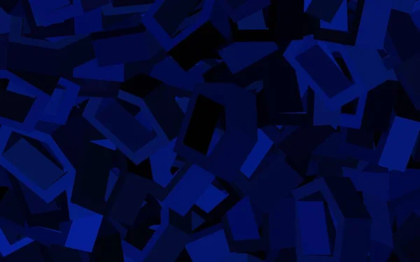 Sötét Kék Vektor Minta Színes Hatszögekkel Illusztráció Színes Hatszögekkel Weboldal — Stock Vector