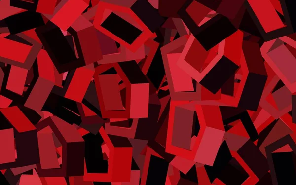 Dunkelrosa Roter Vektorhintergrund Mit Sechsecken Illustration Mit Einer Reihe Von — Stockvektor