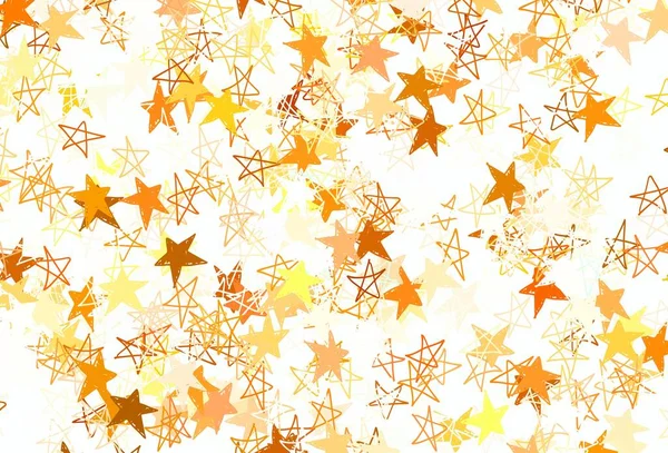 Verde Claro Textura Vectorial Amarilla Con Hermosas Estrellas Ilustración Abstracta — Vector de stock