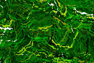 Açık yeşil, çizgileri olan sarı vektör arkaplan. Eğilimli soyut bir çizim. Tasarımınız için basit şablon.