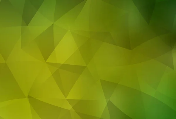 Verde Chiaro Giallo Vettore Poligono Sfondo Astratto Illustrazione Geometrica Creativa — Vettoriale Stock