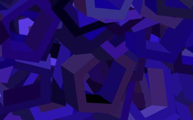 Koyu mor, altıgen şekilli pembe vektör düzeni. Altıgenli soyut bir tasarım. Reklamınız için bir kalıp, kitapçıklar.