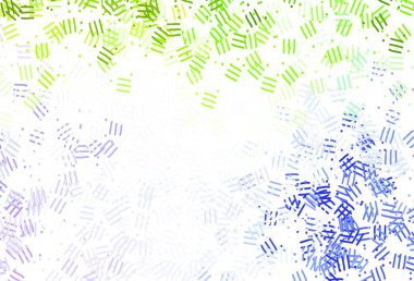 Açık pembe, tekrarlanan çubuklu yeşil vektör şablonu, noktalar. Keskin çizgili parlak renkli çizimler. İş ilanınız için akıllı tasarım.