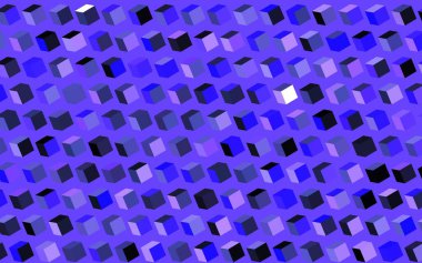 Eşkenar dörtgenli koyu mor vektör arkaplan. Dikdörtgenleri ve kareleri olan güzel bir çizim. İniş sayfası için modern şablon.