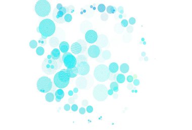 Açık mavi, köpüklü yeşil vektör arkaplan. Doğa tarzında renkli baloncuklu soyut illüstrasyon. Fütürist reklamlar ve kitapçıklar için şablon.