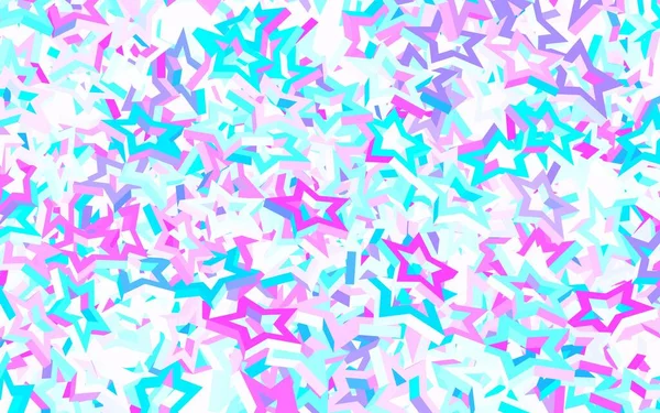 Rose Clair Fond Vectoriel Bleu Avec Des Étoiles Colorées Illustration — Image vectorielle