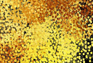 Noktalı koyu turuncu vektör arkaplanı. Soyut arka planda bulanık kabarcıklar ve renkli gradyan. Marka kitabınız için yeni şablon.