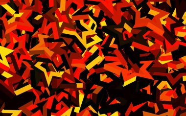 Parlak yıldızlı koyu turuncu vektör düzeni. Renkli yıldızlı soyut çizimler. Astronomi web siteleri için desen.