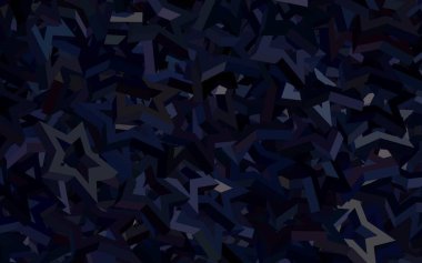 Koyu gri arkaplan çizgileri, üçgenleri var. Soyut üçgenli dekoratif tasarım. Broşürler, broşürler için desen