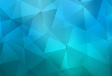 Işık Mavisi vektör üçgeni mozaik arkaplan. Çokgen tarzda tamamen yeni bir renk çizimi. İşiniz için yepyeni bir tasarım..