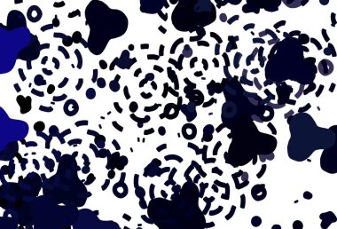 Kaotik şekilli açık mavi vektör şablonu. Rastgele şekillerle soyut tarzda dekoratif tasarım. Kartvizitiniz için modern tasarım.