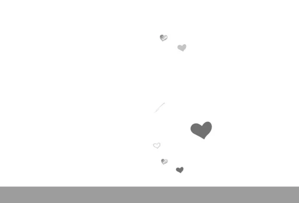Světle Šedé Vektorové Pozadí Srdcem Inteligentní Ilustrace Srdcem Gradientu Valentinském — Stockový vektor