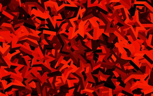 濃い赤色のベクトル背景と色の星 星と現代の幾何学抽象的なイラスト 宇宙背景用テンプレート — ストックベクタ