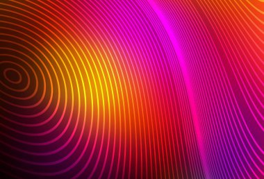 Koyu pembe, eğri çizgileri olan kırmızı vektör düzeni. Renkli çizgileri ve şekilleri olan bir örnek. Fikirlerin için bir örnek..