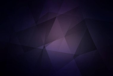 Koyu mor vektör eğimli üçgen dokusu. Üçgenlerden oluşan parlayan çokgen çizimler. İşiniz için yepyeni bir tasarım..