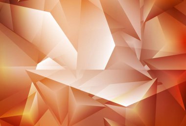 Açık Turuncu vektör düzeni çizgiler, üçgenler. Üçgenli soyut gradyan çizimi. Web siteniz için basit tasarım.