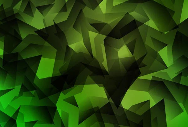 浅绿色 黄色矢量三角形马赛克背景 具有三角形的半色调风格的创造性插图 最佳三角设计为您的业务 — 图库矢量图片
