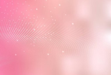 Açık kırmızı vektör çizimi ve parlak soyut daireler. Bulanık dekoratif tasarım baloncuklu soyut tarzda. İniş sayfası için modern şablon.